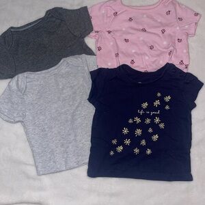 Kids' Short Sleeve T-Shirts - Pink, Gray, and Navy